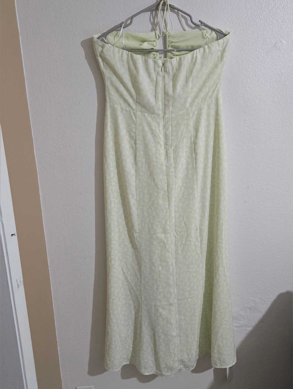 Abercrombie & Fitch Strapless Pale Mint Floral Maxi Dress - Picture 3 of 8
